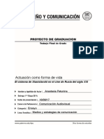 Actuación Como Forma de Vida: El Sistema de Stanislavski en El Cine de Rusia Del Siglo XXI