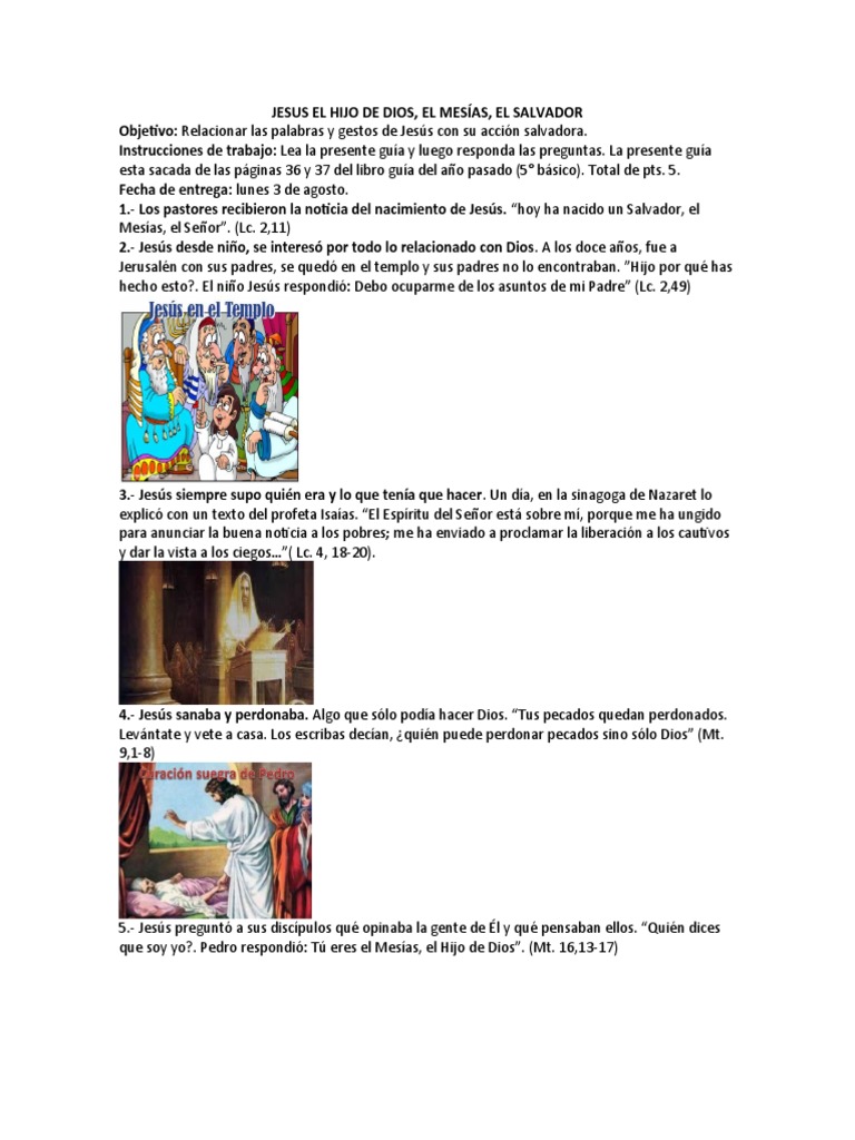 Jesus El Hijo de Dios | PDF | Mesías | Jesús