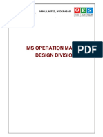 Ims Operation Manual Design Division: Ivrcl Limited, Hyderabad