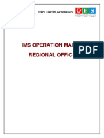 Ims Operation Manual Regional Offices: Ivrcl Limited, Hyderabad