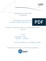 Unidad 1 Introduccion Al Analisis Orientado A Objetos Ddoo PDF