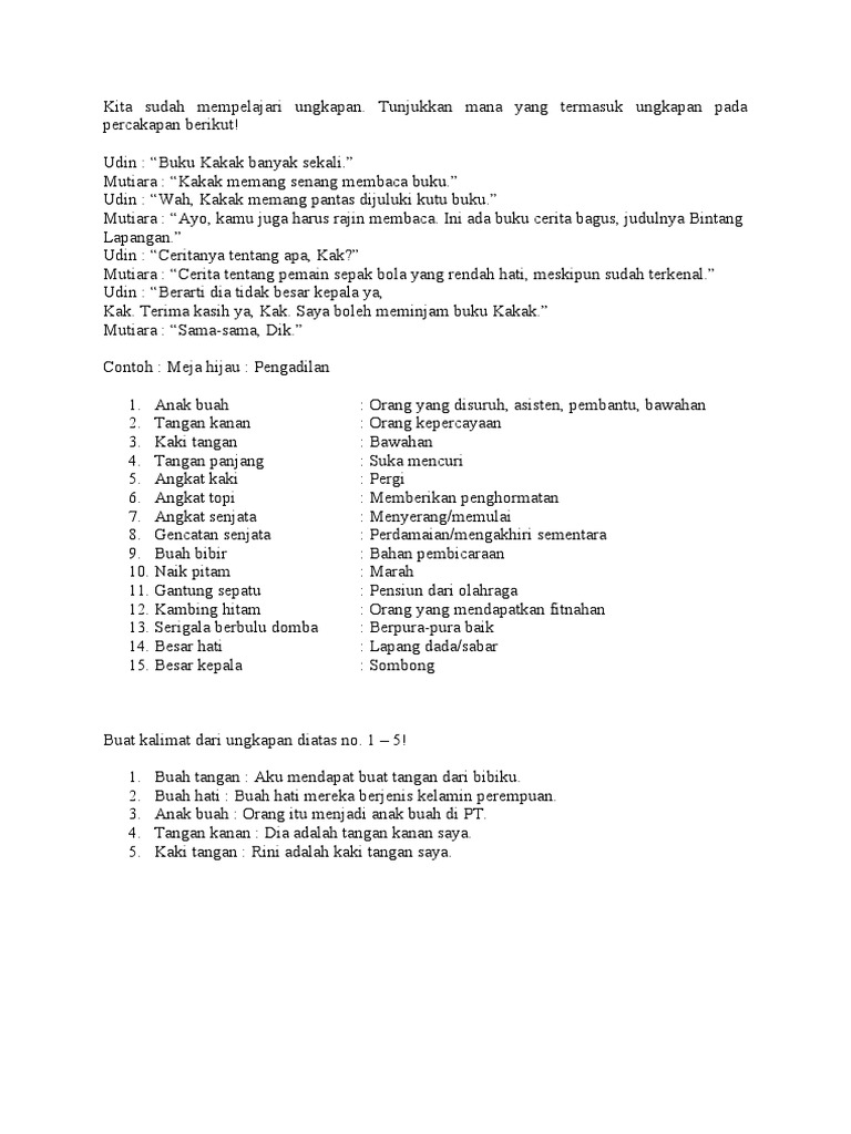 Kita Sudah Mempelajari Ungkapan