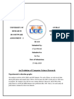University of Gujrat Research Methodology Bs-Software Engineering Assignment - 2 SE-6-B Submitted by