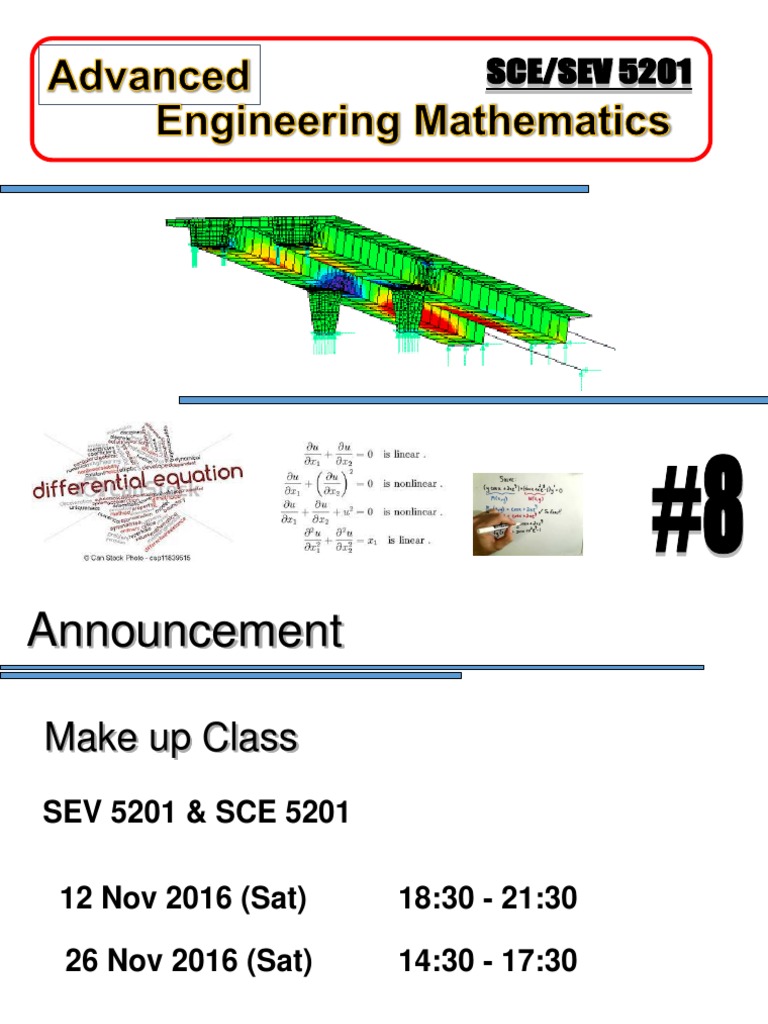 Advanced Engineering Mathematics Overview | PDF | Laplace Transform ...