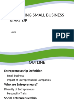 Managing Small Business Start Up: Unit 7