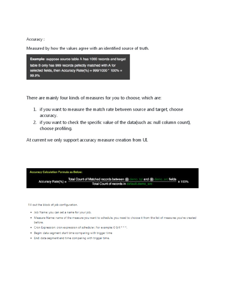 Data Accuracy Measurement Methods | PDF