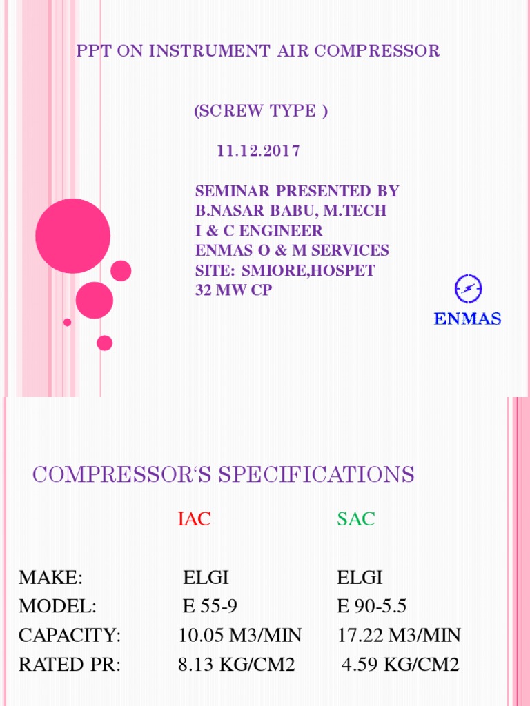 Instrument Air Compressor PDF | PDF | Relative Humidity | Heat Exchanger