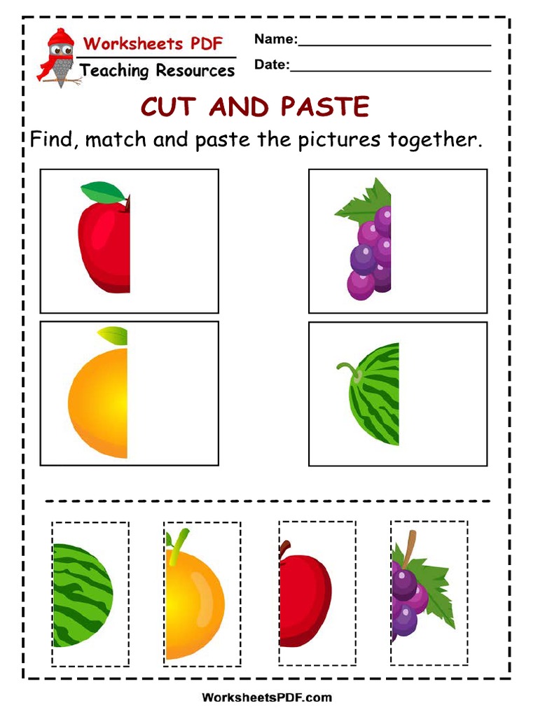 Fruits Cut and Paste | PDF
