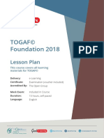 Togaf© Foundation 2018: Lesson Plan