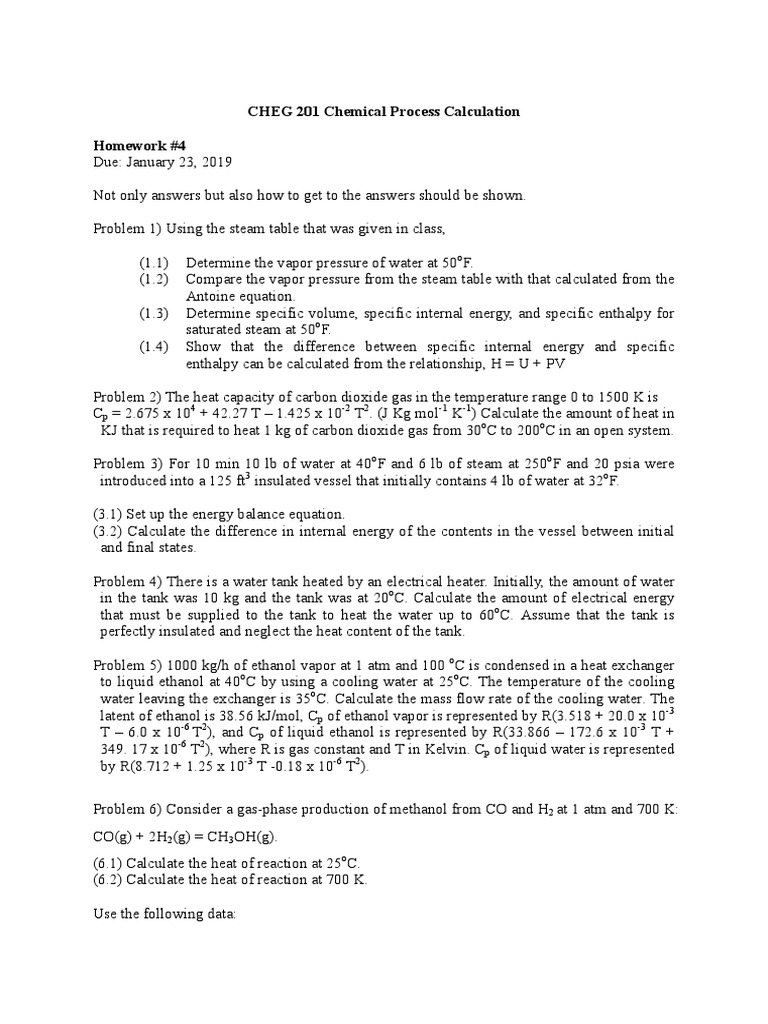 Chemical Process Calculations | PDF | Enthalpy | Humidity
