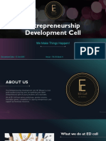 Entrepreneurship Development Cell: We Make Things Happen!