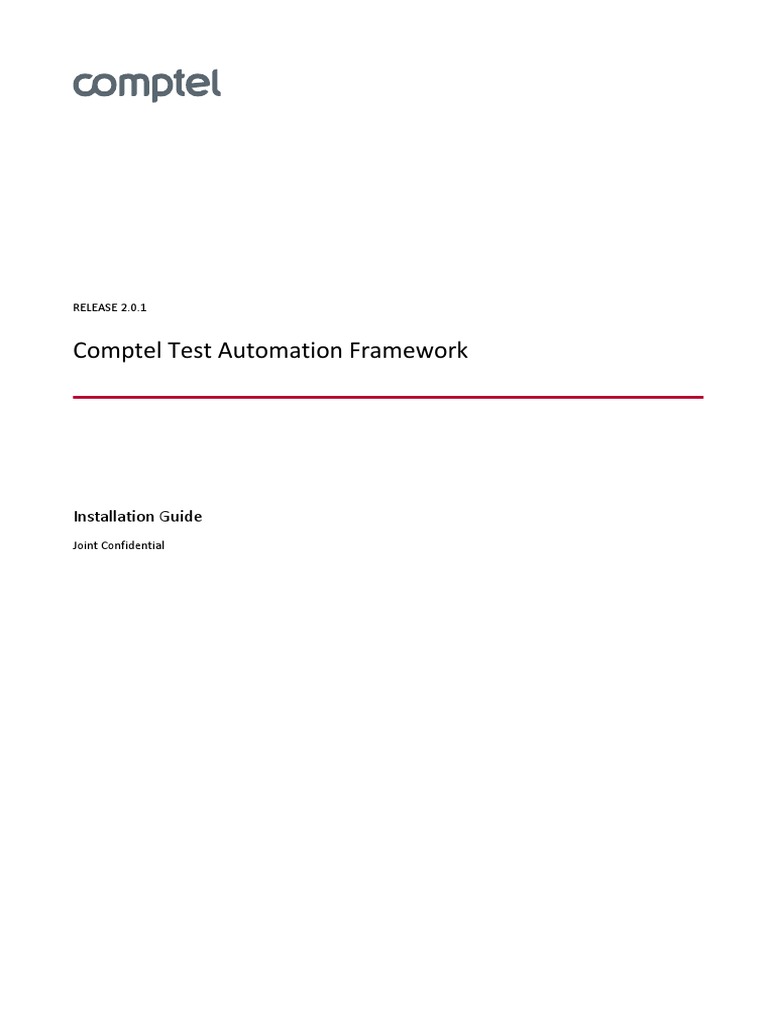 Comptel Test Automation Framework: Installation Guide | PDF | Java ...