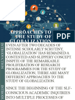 Approaches To The Study of Globalization