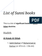 Top Sunni books of hadith, tafsir, creed