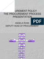 Procurement Policy The Procurement Process Presentation: Angela Ross Deputy Head of Procurement