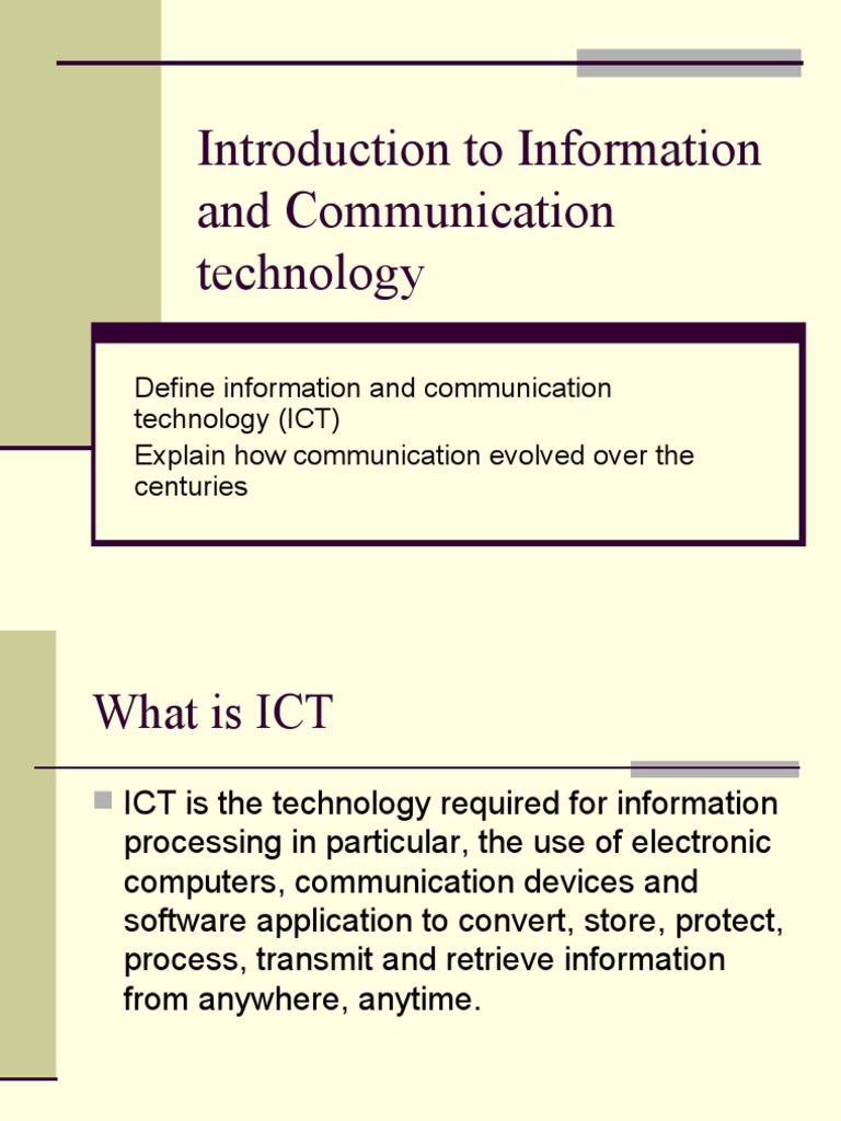 Lesson 1Introduction To Information and Communication Technology PDF