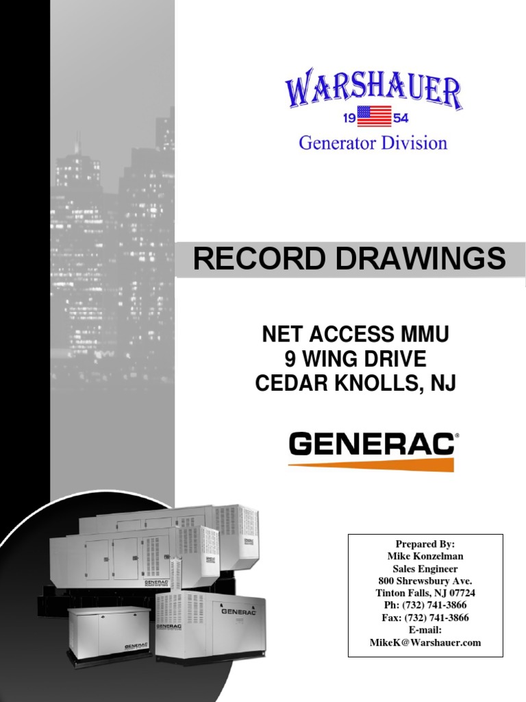 Record Drawings GENERAC PDF | PDF | Programmable Logic Controller | Switch