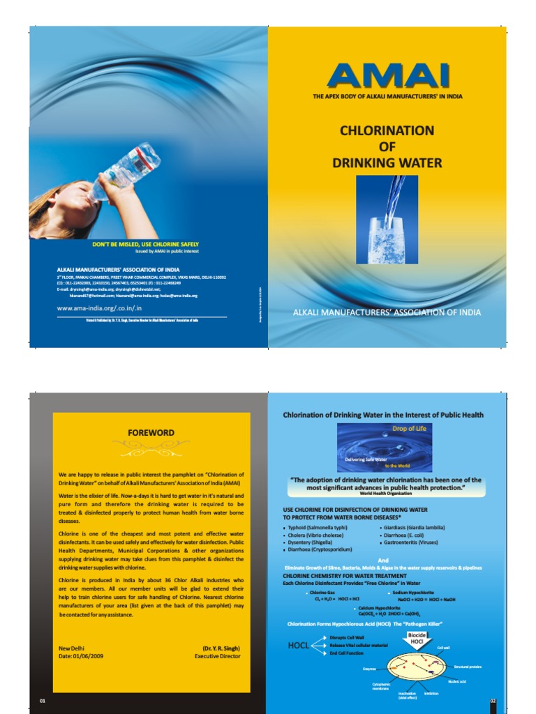 Chlorination OF Drinking Water Alkali Manufacturers' Association of