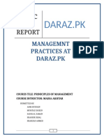 Daraz PK Project Report on Management Practices