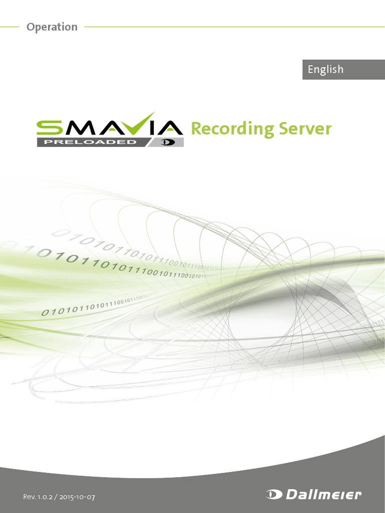 Operation SMAVIA Recording Server Preloaded en PDF | PDF | Trademark ...