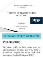 " Effect of Traffic To The Economy": Cebu Technological University SY 2018-2019