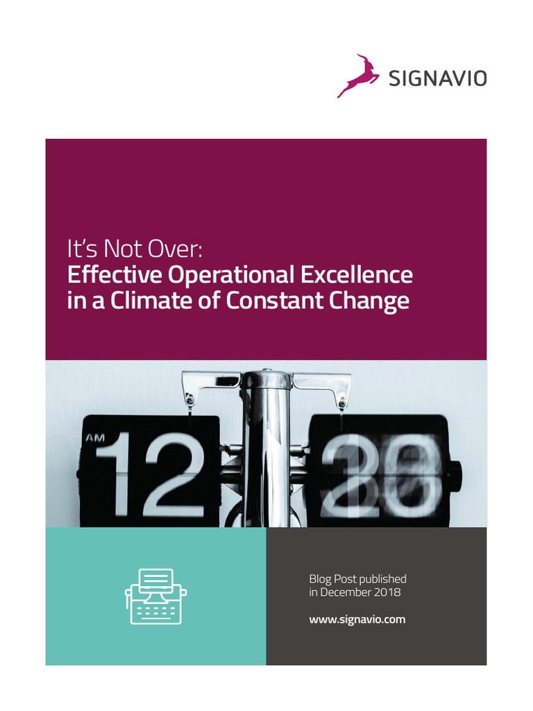 Operational Excellence in Change Management | PDF | Agile Software ...