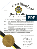 ADA Anniversary Proclamation Maryland