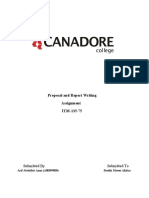 Proposal and Report Writing Assignment ITM-135-75: Submitted by Submitted To