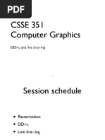 Csse 351 Computer Graphics: Ddas and Line Drawing