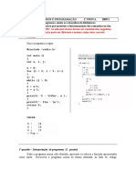 Algoritmos e programação - Interpretação de programas e exercícios