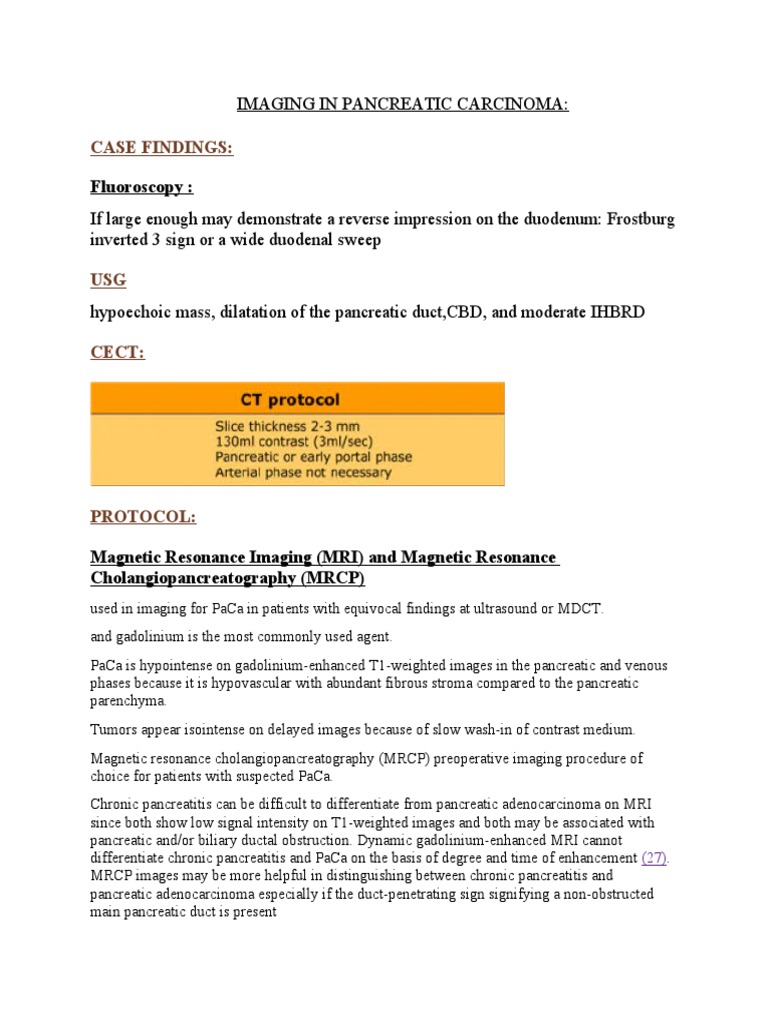 Imaging in Pancreatic Carcinoma | PDF | Pancreatic Cancer | Medical Imaging