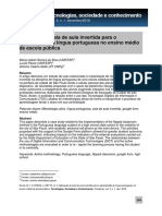 SILVA, M. I. O. de Et Ali. 2018. Aplicação de Sala de Aula Invertida para o Aprendizado de Língua Portuguesa PDF
