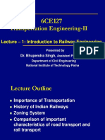 Engineering-II Transportation: - 1: Introduction To Railway Engineering