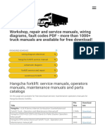 Hangcha Forklift Service Manuals Free Download - T