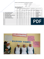 Lista de Participantes A La Sesion Demostrativa de Preparacion de Alimentos