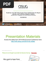 ASUG84161 - Road Map The SAP Ariba Supply Chain Collaboration For Buyers Solution and Customer Adoption Update PDF