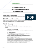 The Constitution of Umunne Cultural Association in Minnesota