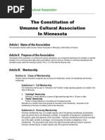 The Constitution of Umunne Cultural Association in Minnesota