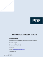 Predavanje1 Matematičke Metode U Kemiji PDF