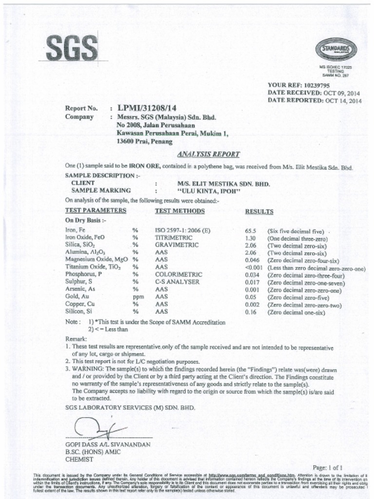 Iron Ore Mine (Hulu Kinta Perak) - PART 1 PDF | PDF