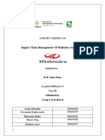 Supply Chain Management of Mahindra Automobile: A Project Report On