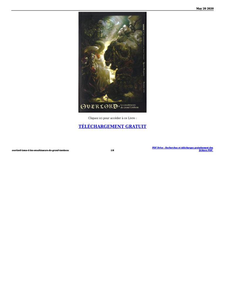4 Les Envahisseurs Du Grand Tombeau Kugane Maruyama Les Envahisseurs Du Grand Tombeau | PDF | Les misérables | Média