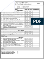 Inspection Check List PWHT-Post Weld Heat-Treatment: Inspection Process Yes No N/A Comments