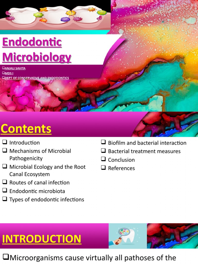 Endodontic Microbiology Final PPT Presentation PDF Biofilm Bacteria