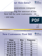 Telecommunications Company - Investigating The Amount of The First Bill For New Customers