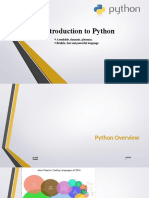 Introduction To Python: A Readable, Dynamic, Pleasant, Flexible, Fast and Powerful Language