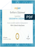 Gurushantha S Doddamani: PGP AI - Python For Data Science