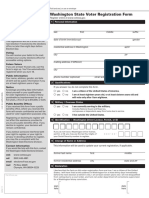 Washington State Voter Registration Form: Use This Form To Register To Vote or Update Your Current Registration