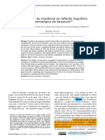 Arrivé, Michel - Qual o Papel Da Imanência Na Reflexão de Saussure? PDF