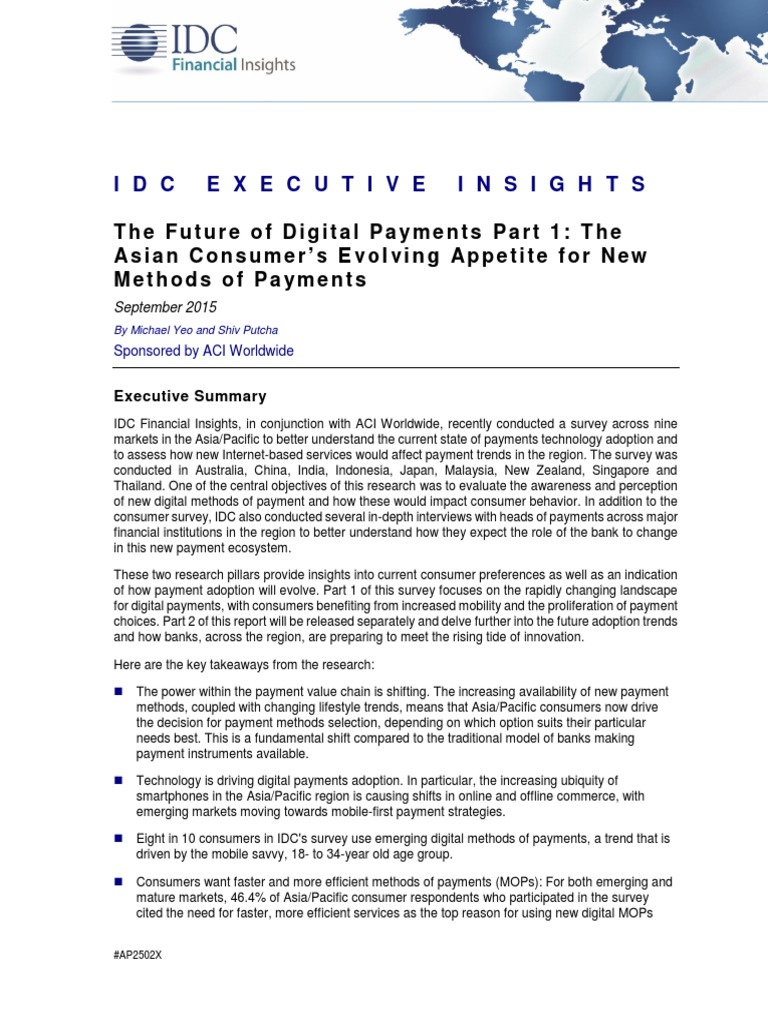 Executive Insights Future of Digital Payments Part 1 | PDF | Sharing ...